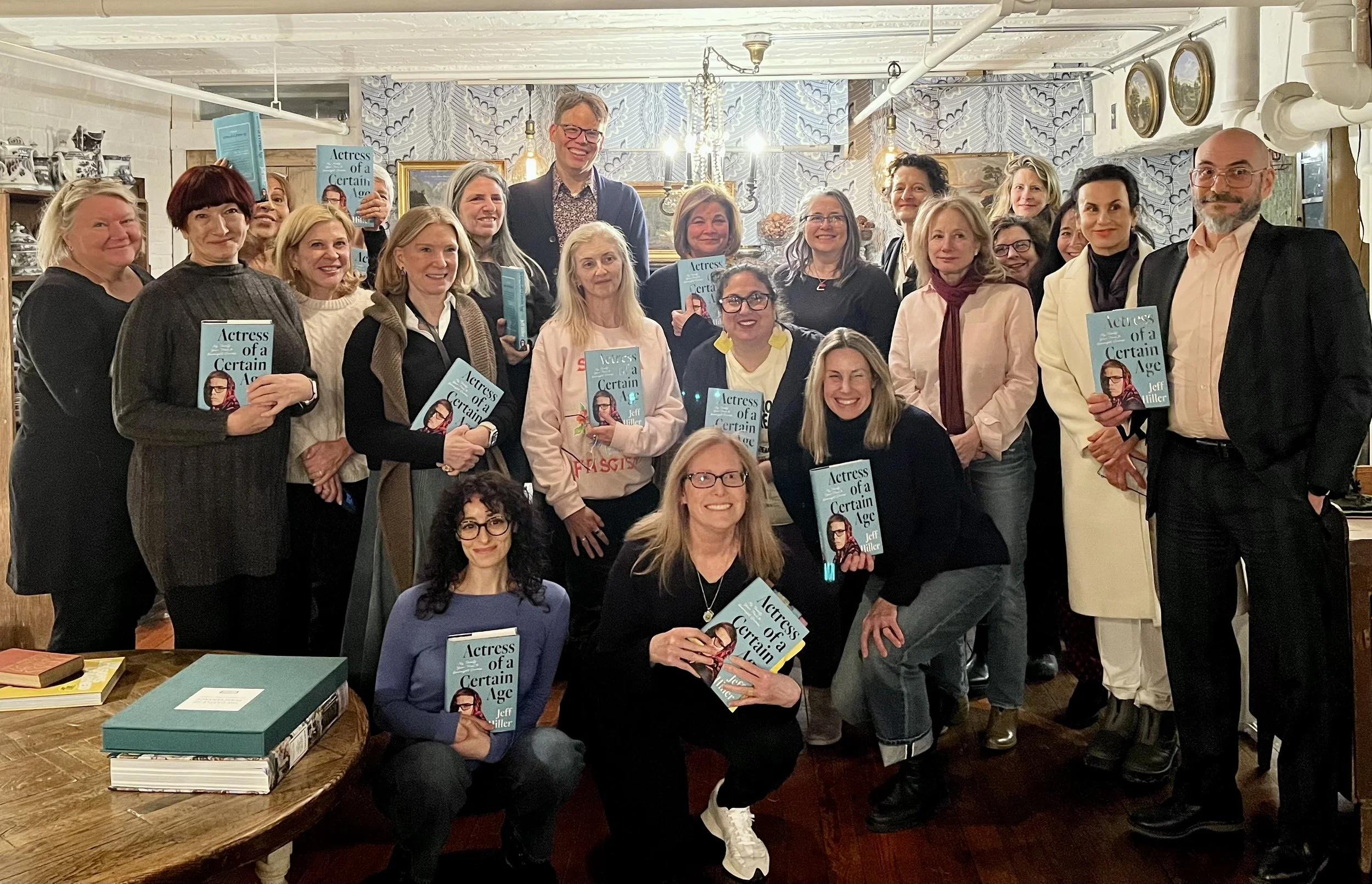 Jeff Hiller and his book group for ACTRESS OF A CERTAIN AGE