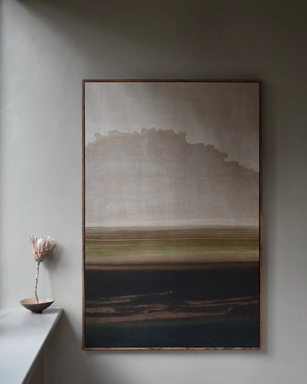 &ldquo;Fading Ebon&rdquo; 695 x 1050mm, framed in fumed Scottish oak. Sold.