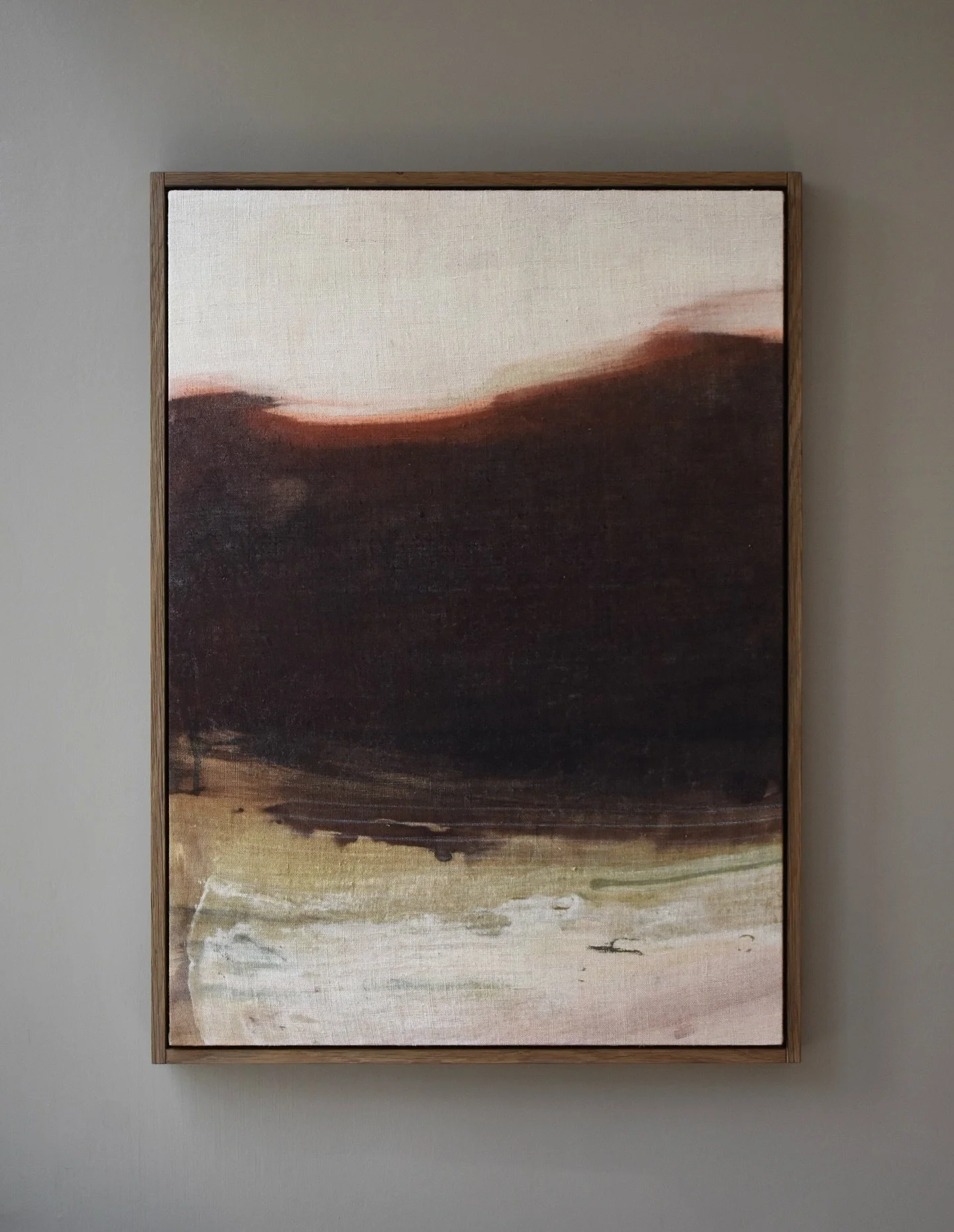 &ldquo;Summer on the high plateau&rdquo; 45 x 55cm, framed in fumed Scottish oak. Sold.