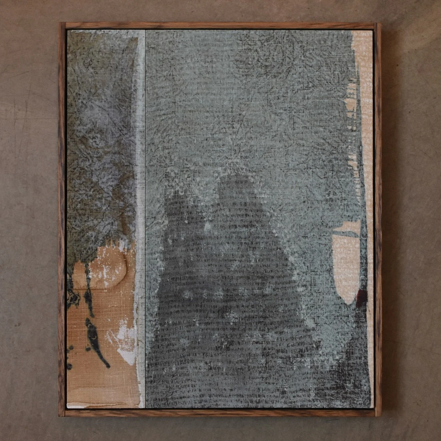 &ldquo;Boro&rdquo; 425 x 525mm, framed in fumed Scottish oak. Available

Boro, which translates to &ldquo;rag,&rdquo; refers to the traditional Japanese technique of mending and repairing cloth through patchwork and stitching. Household textiles that