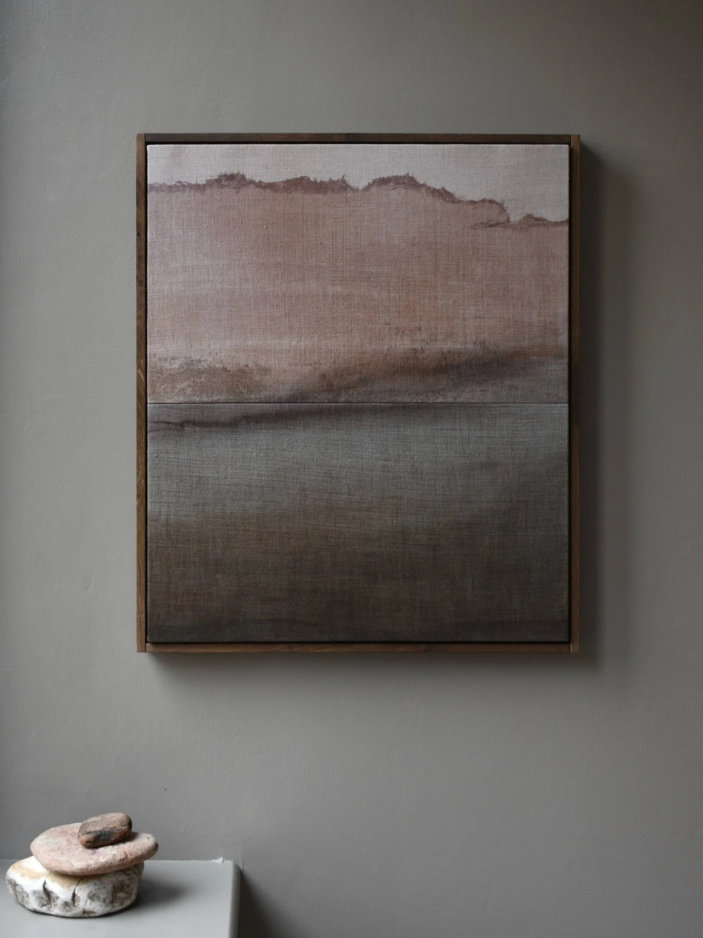 &ldquo;Little Beach&rdquo; 42 x 50cm. Sold. Blushed toned rock, weathered by the sea 🌊