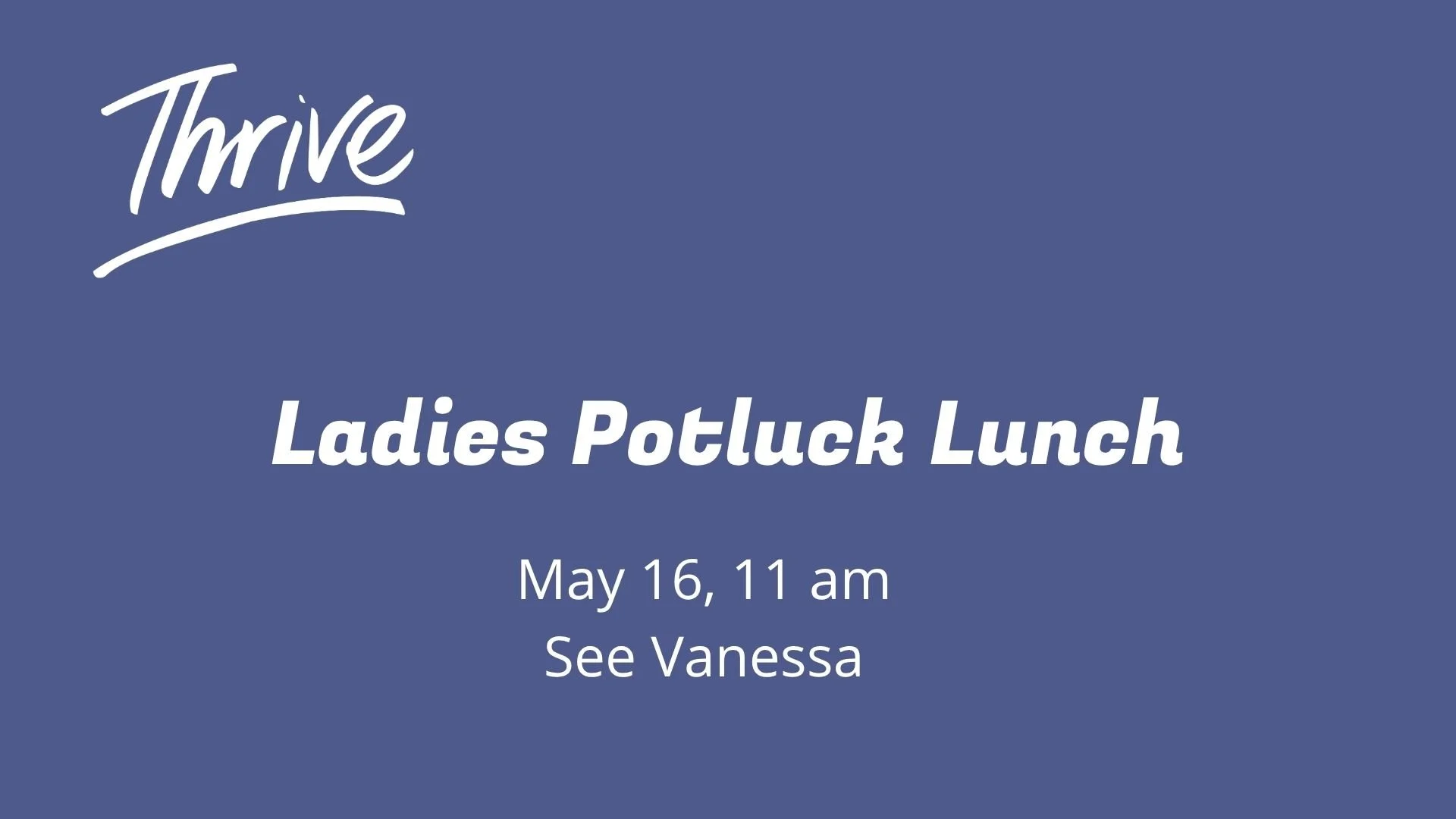 Ladies Potluck Lunch