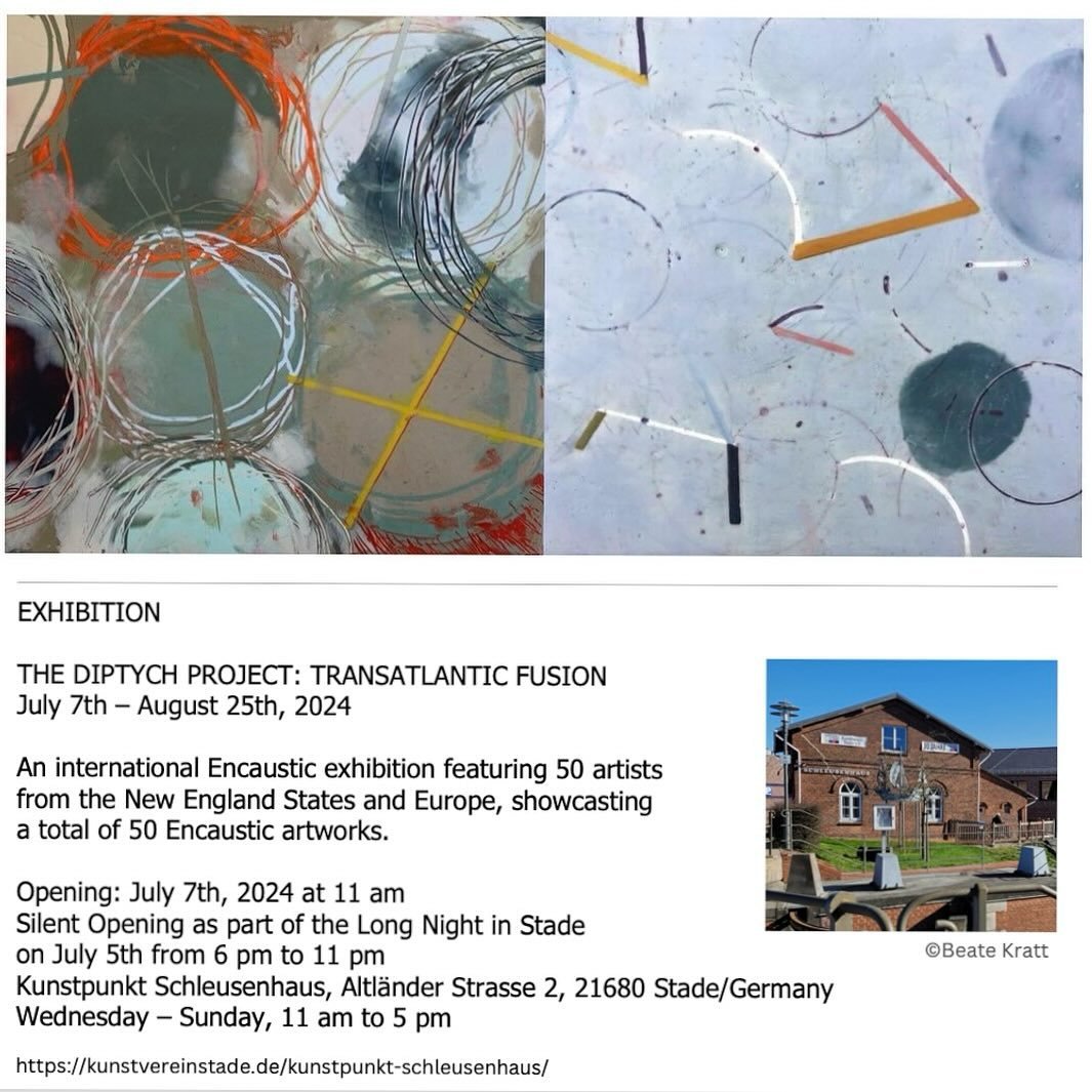 THE DIPTYCH PROJECT: TRANSATLANTIC FUSION
is an international and cross-continental art project that emerged from the collaboration between the group New England Wax and the European Encaustic Artists 2020. 50 encaustic artists worked together in pai