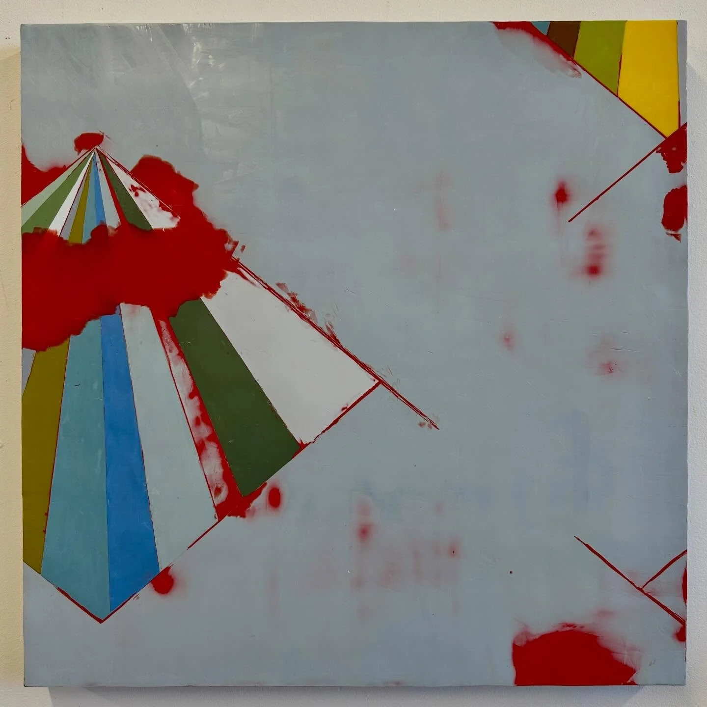 Exploring scale.

Having It Both Ways, 24x24&rdquo;, encaustic on panel, 2026

#pictorialspace #13forestgallery @atlanticgallerynyc #pelllucy #critlabartist