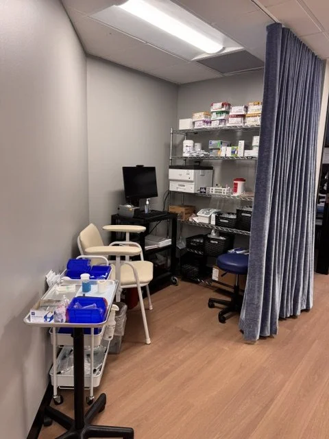 Treatment prep area at Dr. Dan Williams hormone therapy office in Carmel, IN