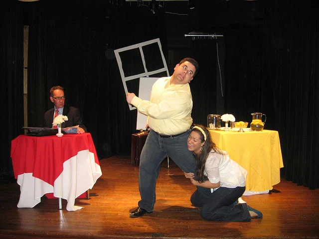 From left: Performers Aidan Hughes, Rick Westerkamp and Grace Thomas