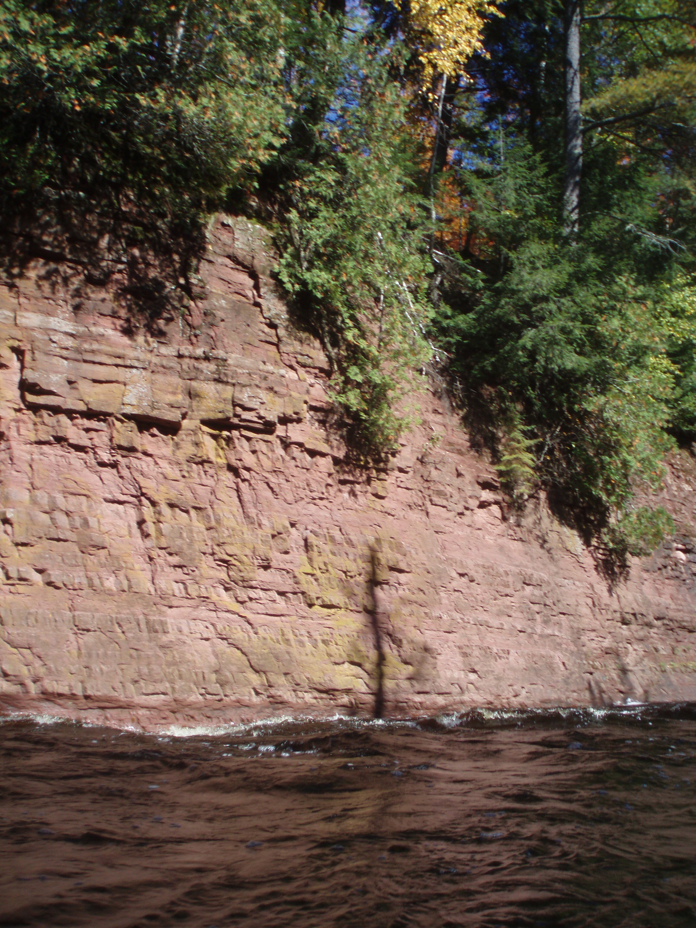  A rock wall of sandstone creates canyon features in the Wild and Scenic Cisco branch of the Ontonagon River.&nbsp;The Cisco is fed by the Cisco chain of lakes and the Tenderfoot Creek and picks up more flow from the Sucker (including Scott &amp; How