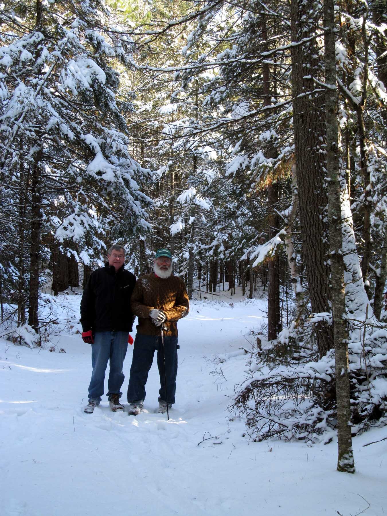 Gary Goska and Joe Hovel on the Forest Legacy parcel