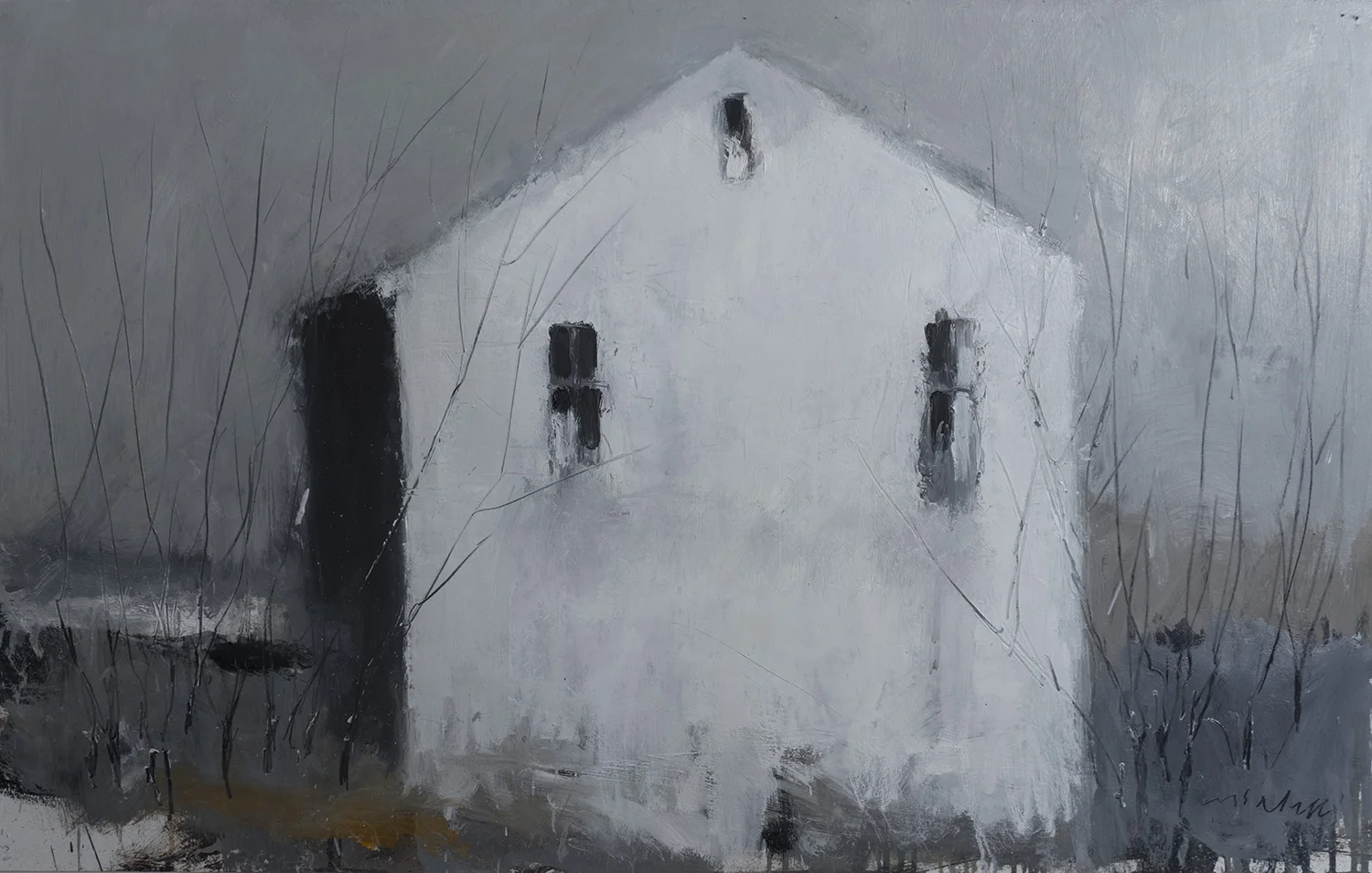 Brushed by Light, 24 x 38 inches, Oil on Paper