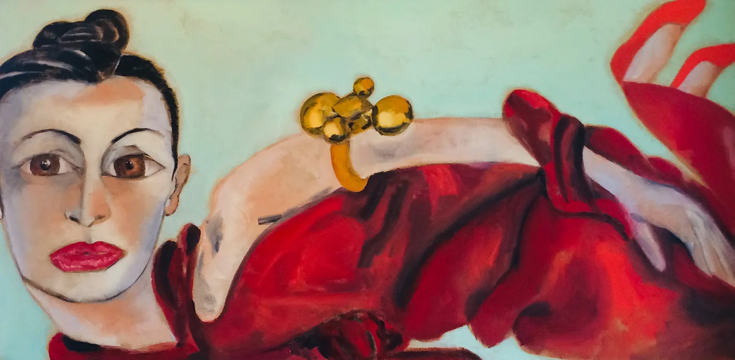 Alba Clemente, 1997, oil on linen, 46 x 92 inches