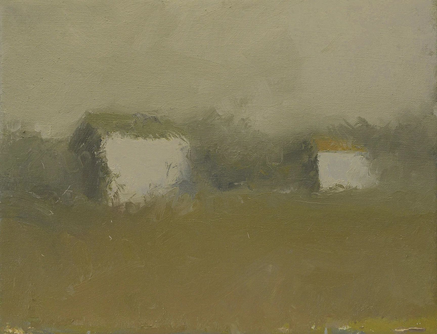 Farm Sheds, 11 x 14 inches, Oil on Canvas