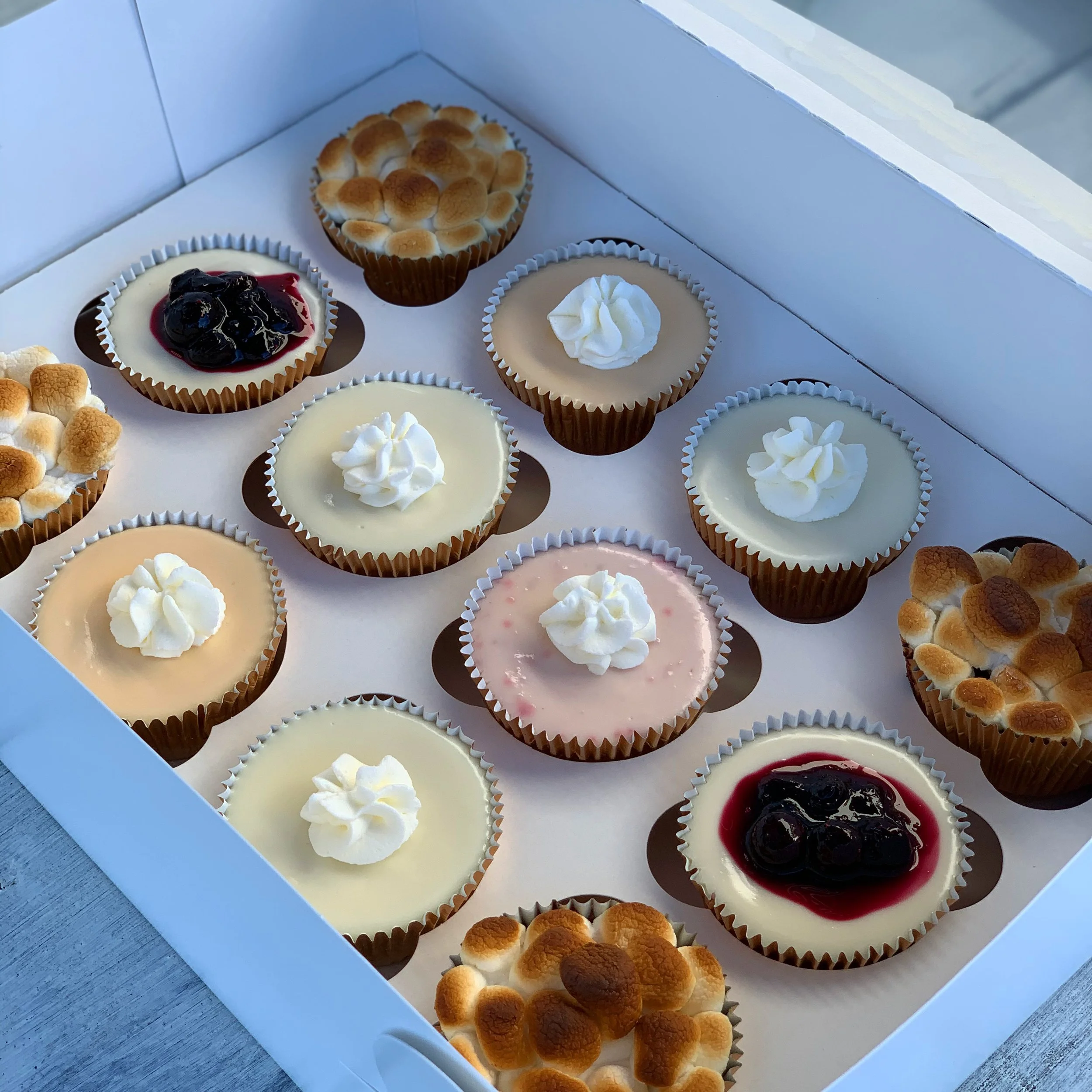 A dozen assorted pie bites. 