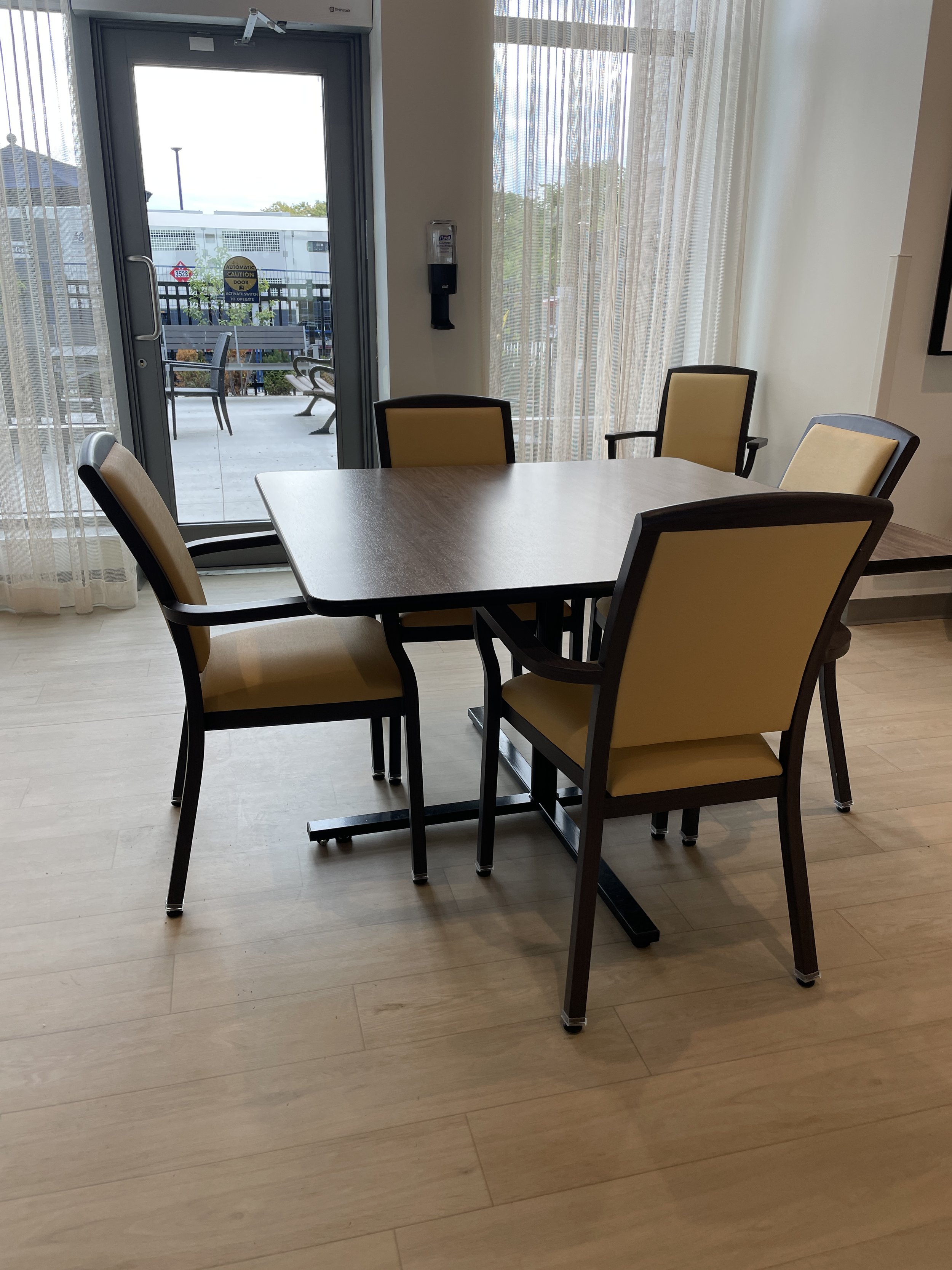 Huron Faux Wood Dining Chairs with TFC Table