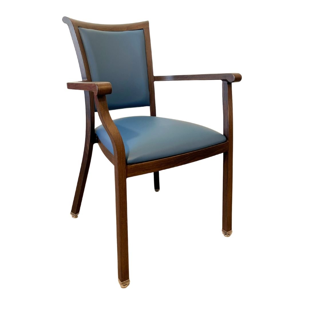 Ontario Faux Wood Dining Chair Image - Front.jpg