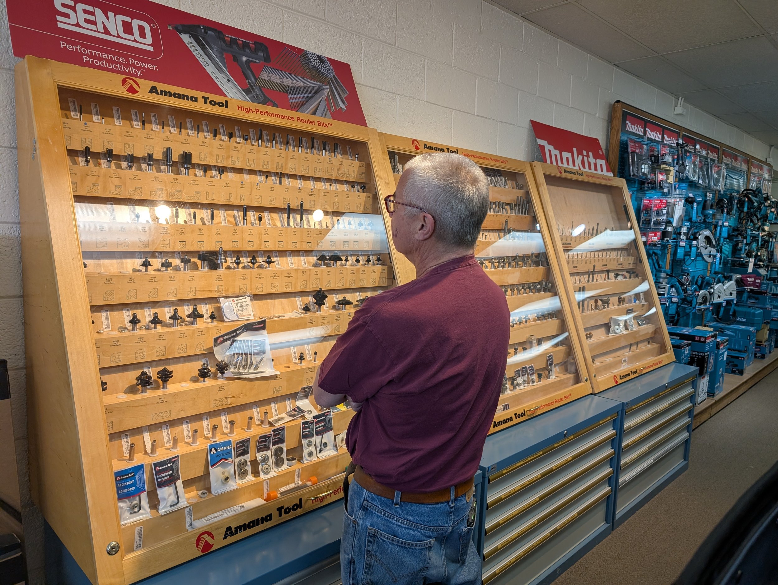 Admire the hardware store