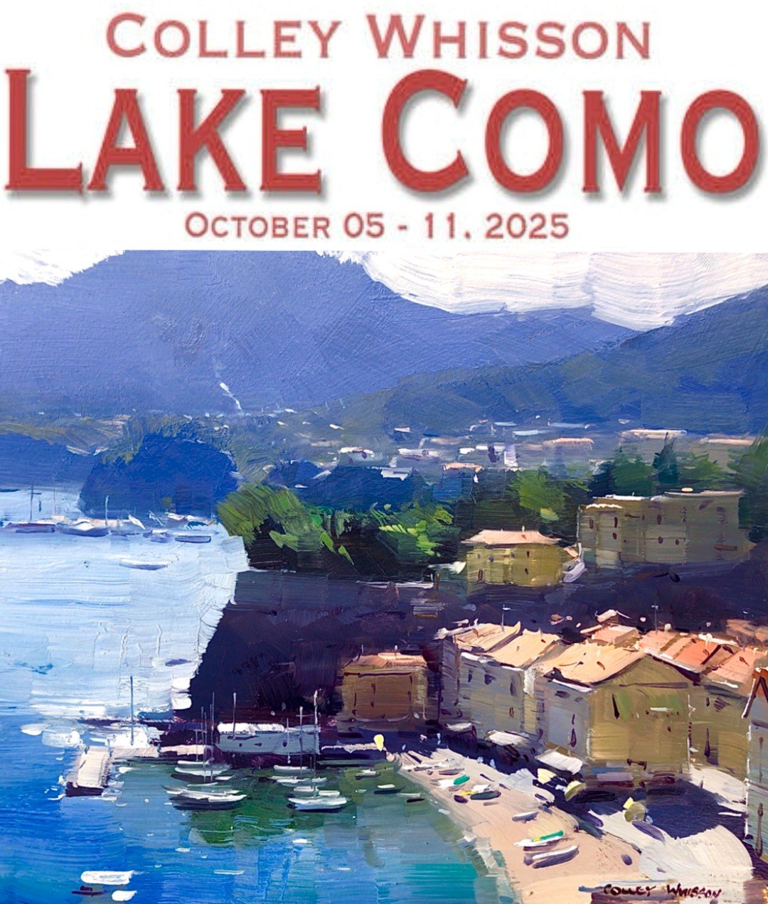 Lake Como, ITALY
5 day Landscape Painting Workshop
Lake Como, Italy
October 05 -11, 2025 (Limit 15)
All Inclusive (6 night Hotel / Brekafast / Lunch / Airport transfers / ground transport / Ferry tickets) $3,600 (double occ). *add $550 for single roo