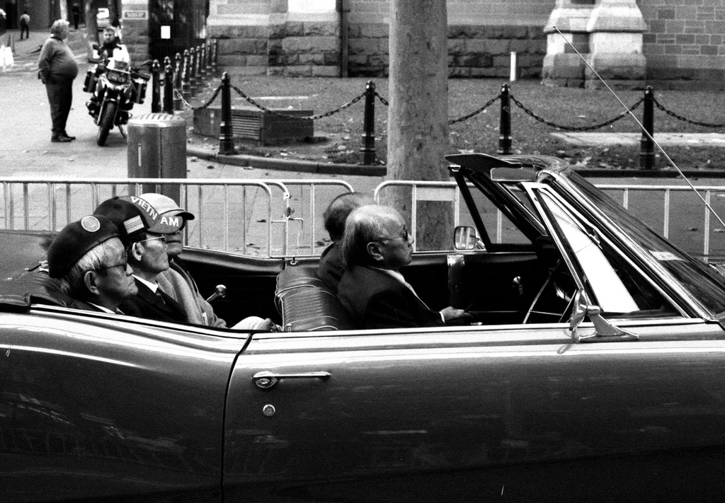 Stephen Bowater - Veterans in car