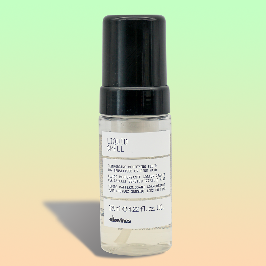 Liquid Spell- Leave on treatment for sensitized or fine hair. It strengthens and compacts the hair structure giving vitality and body to the hair that looks healthier, silky and naturally shiny.