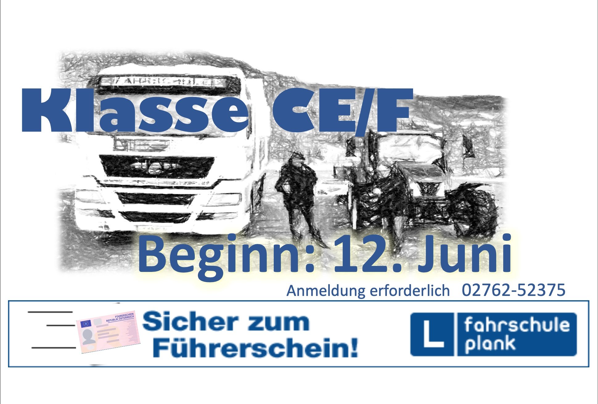 Klasse C, E und F: Beginn 12. Juni (*Lernprogramm/Buch gratis)