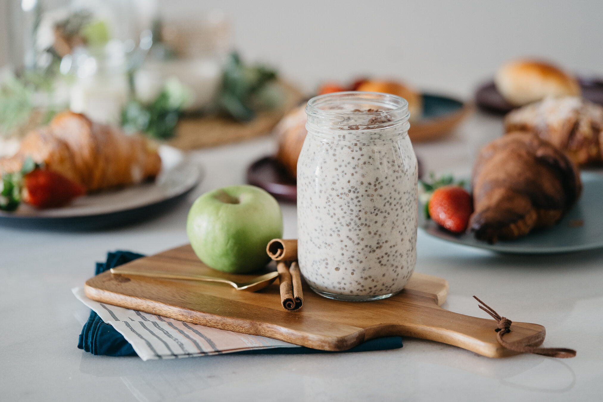 Overnight Oats, Chia &amp; Blueberry Pudding