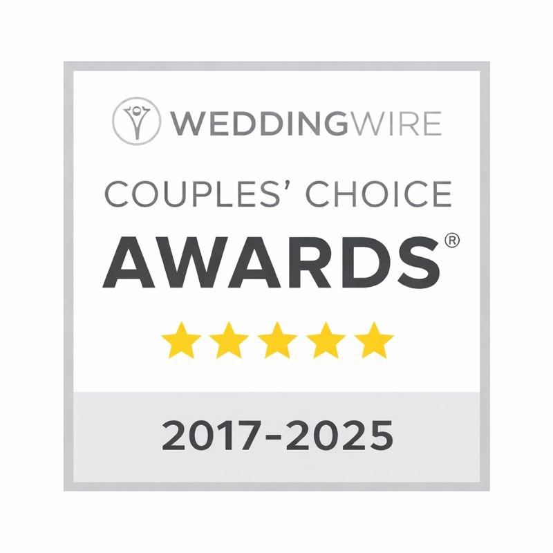 KB Events WeddingWire Couples’ Choice Award badge, celebrating 8 consecutive years of award-winning wedding planning.