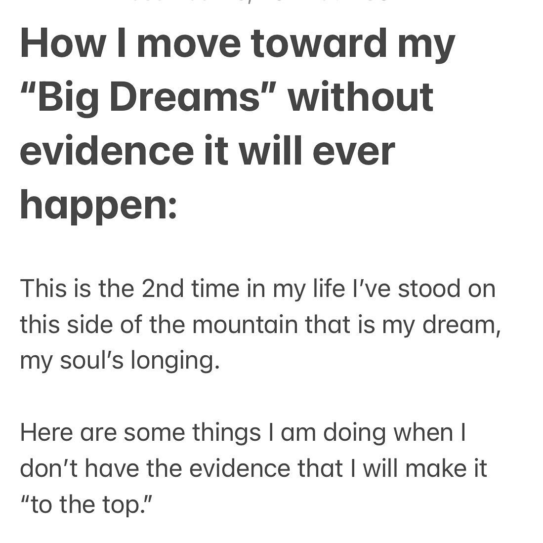 Those of us who showed up in NYC with dreams of Broadway&hellip;

are BIG dreamers. 

Some days that longing can almost feel too much for one human body. 

Other days, and after a few (or 20) &ldquo;No thank you&rsquo;s&rdquo; it can feel like a pipe