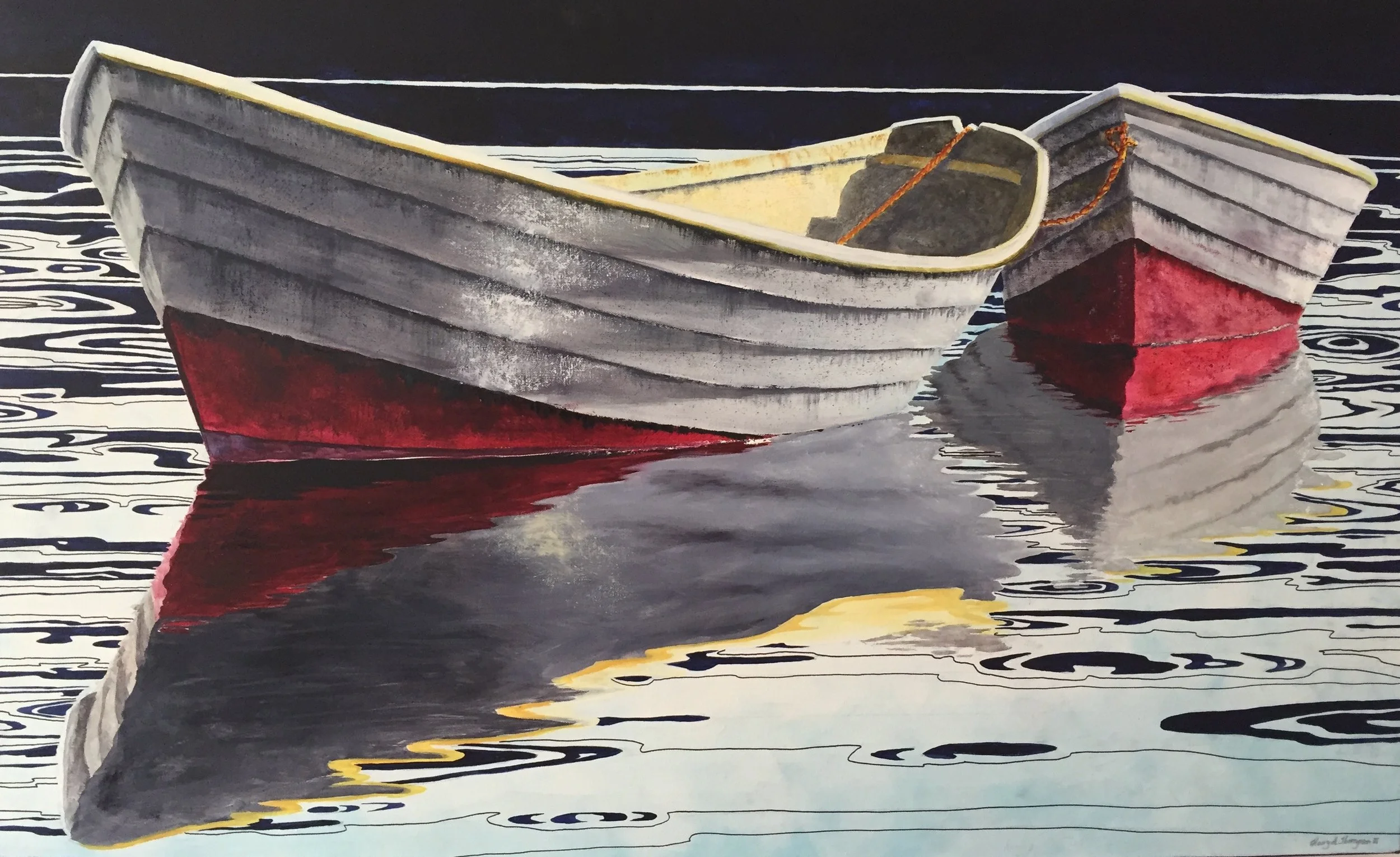 "On the River", Oil on Canvas, 30" x 48", $2000