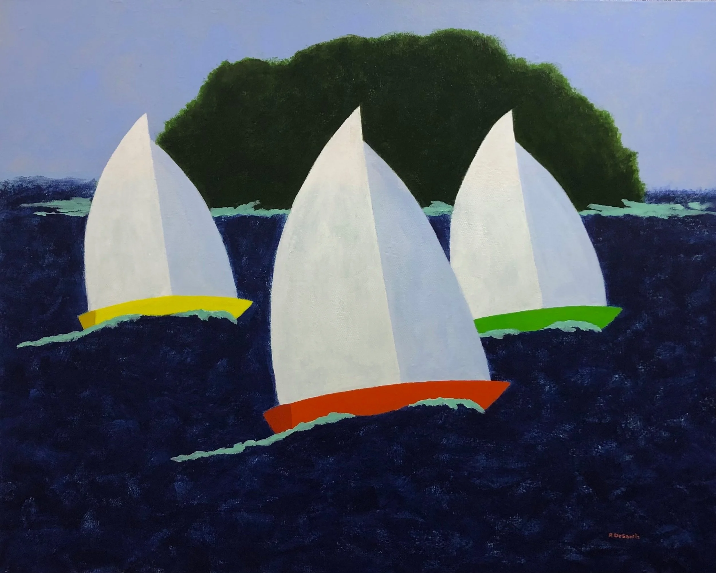 "Race Day" original acrylic 24"x30" $350.00