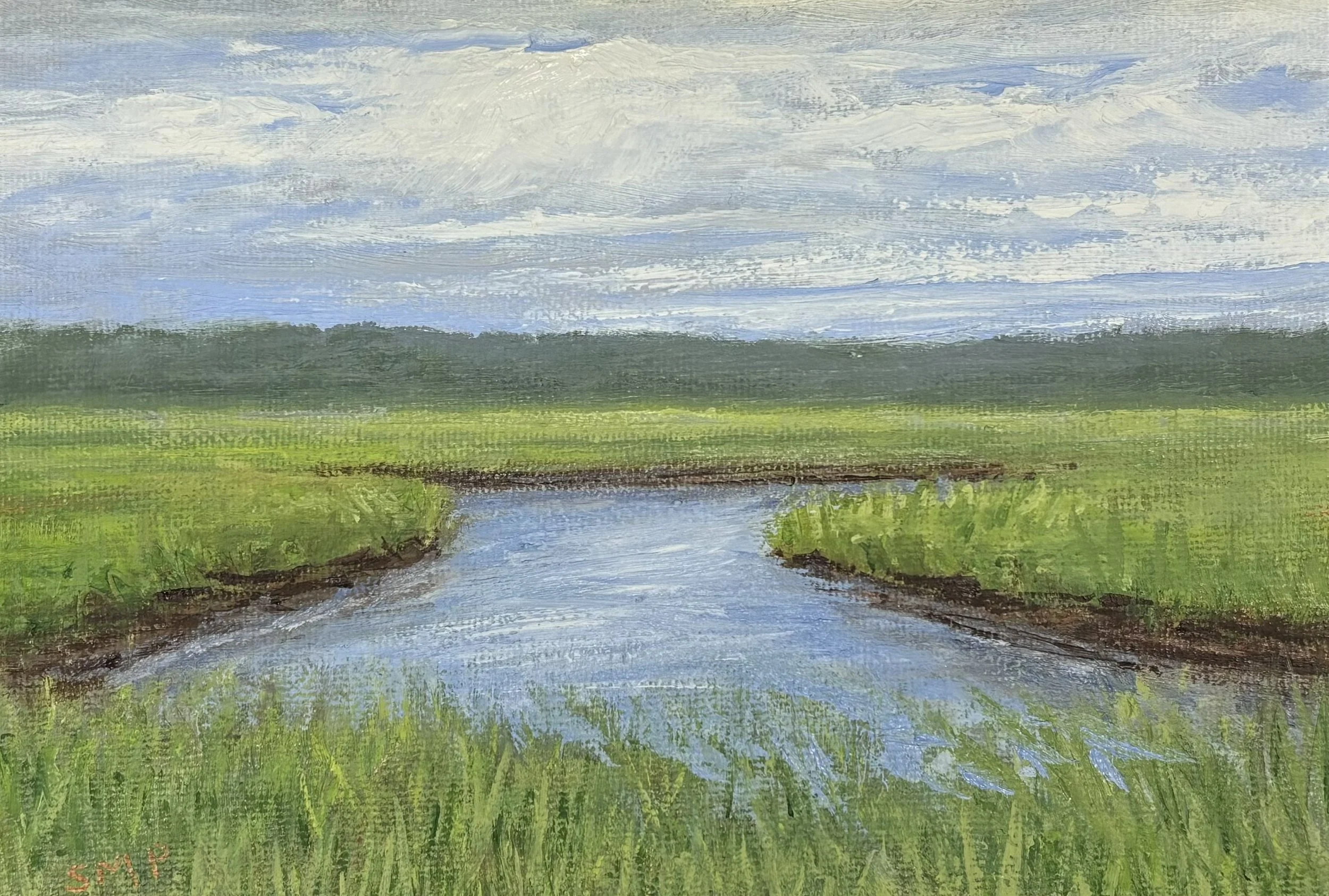 "Summer Marsh II" original oil, 5"x7", $375.00