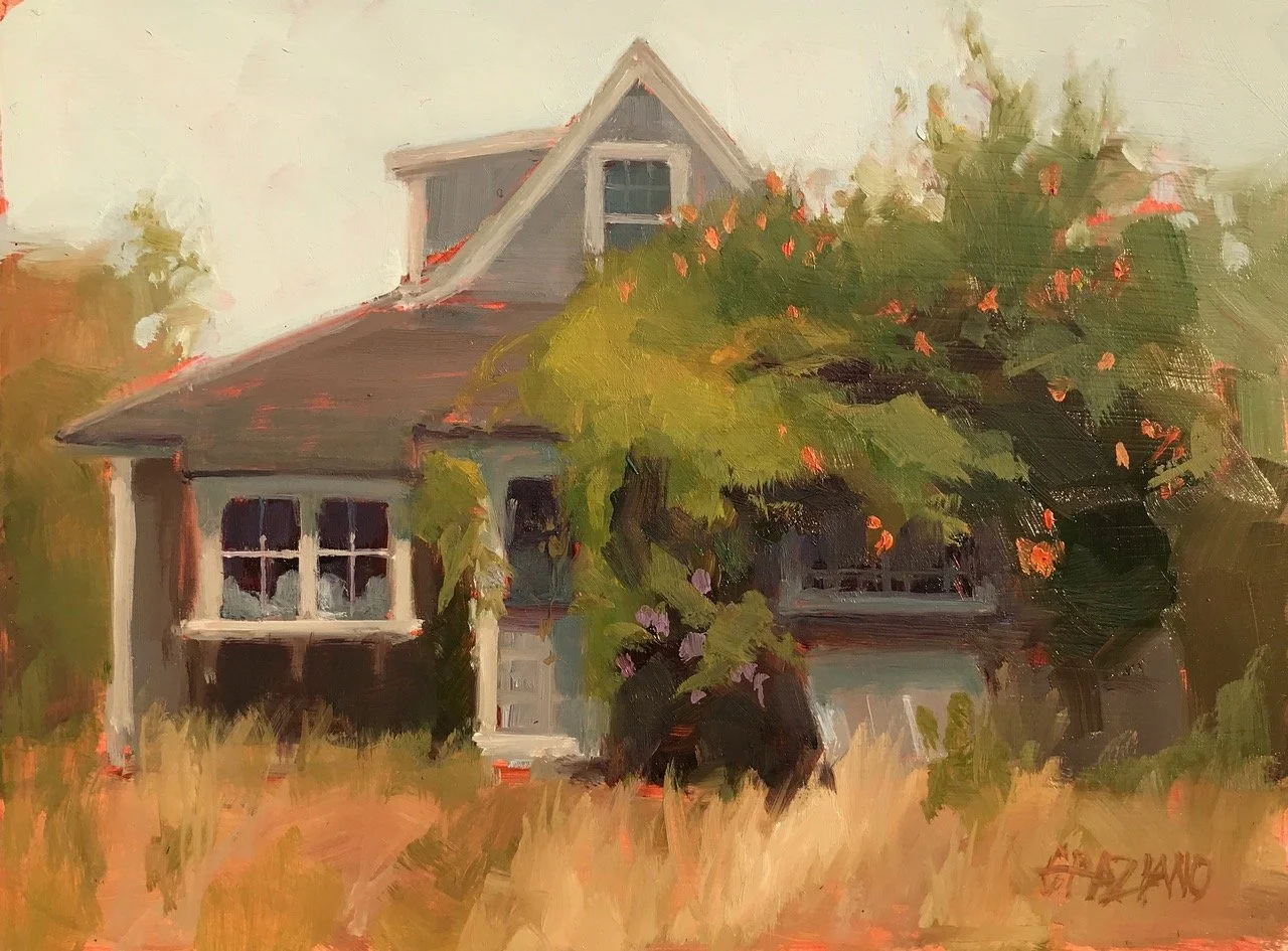 "Nantucket Cottage" oil 9" x12" $1600