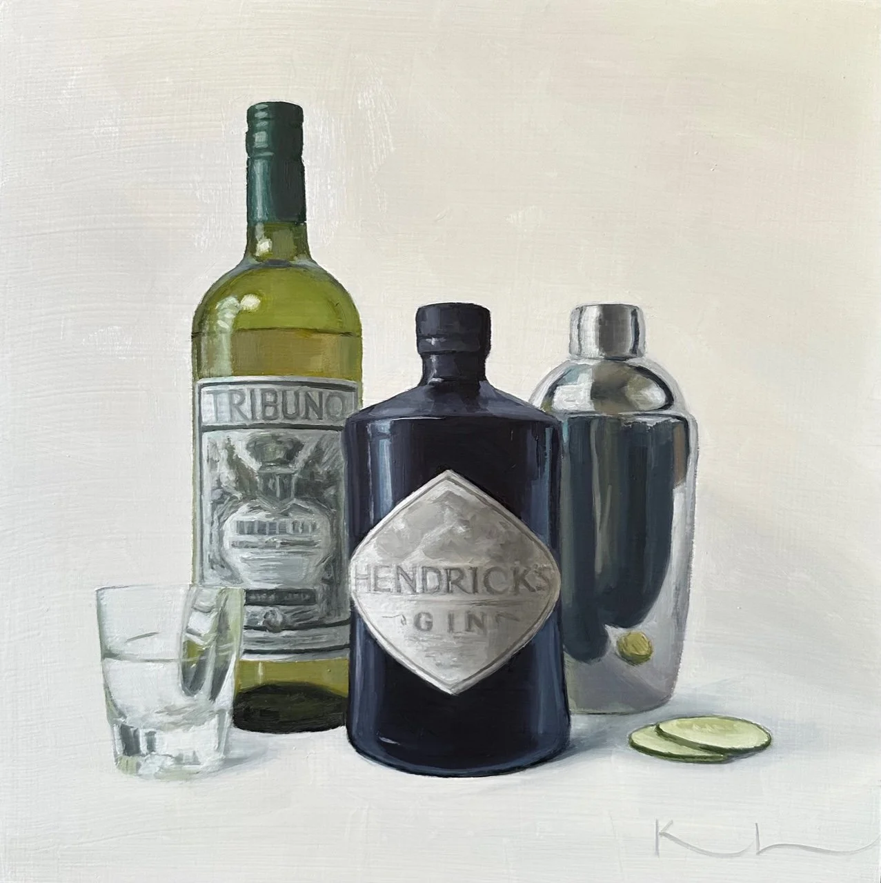 "Seeing Green" oil 12 x 12 $700-SOLD