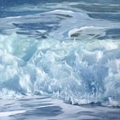 "Big Surf" original oil, 12" x 12", $1100.00