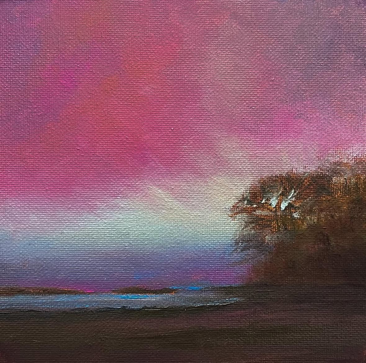 "Northern Lights" original oil 6"x6", $385.00