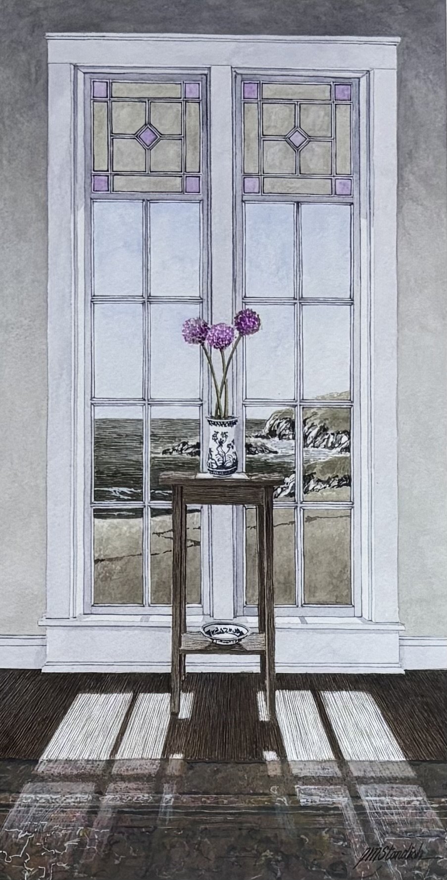 "Triplets" original watercolor, outside dimensions 15.5"x24", $1100.00