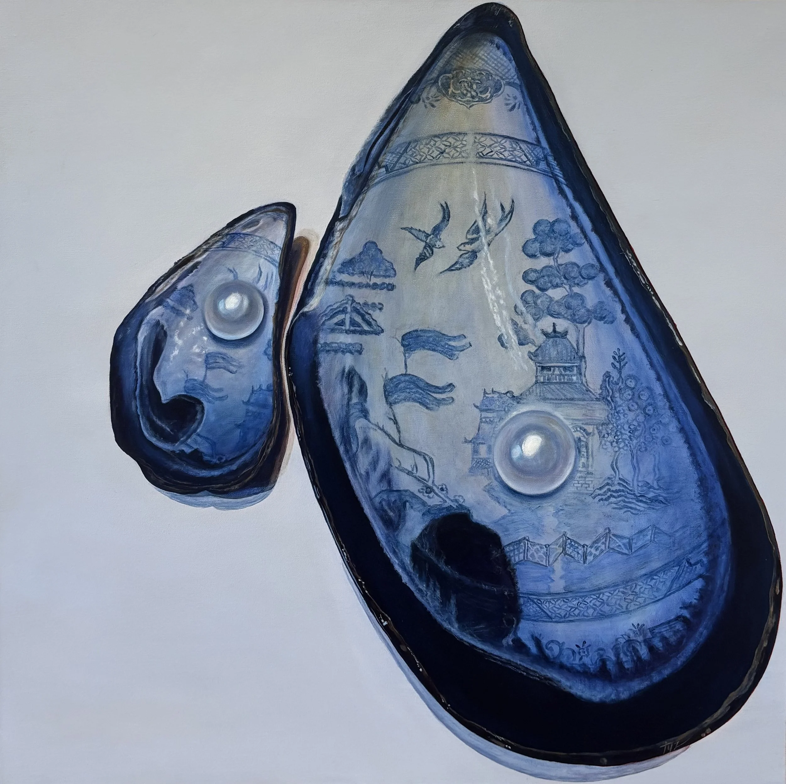 "Blue Willow" original oil, 30"x30", $3800.00