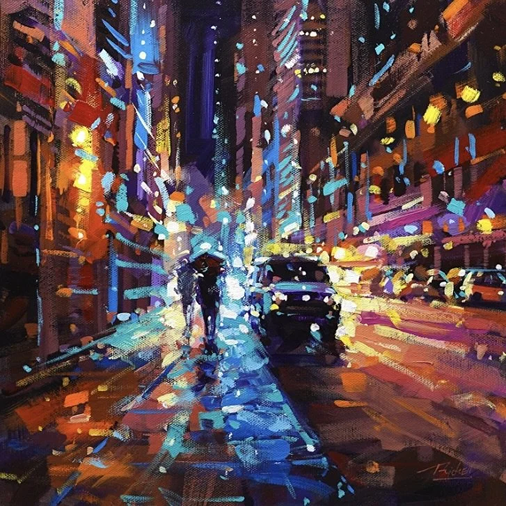 "NYC 180" original acrylic, 12"x12", $425.00