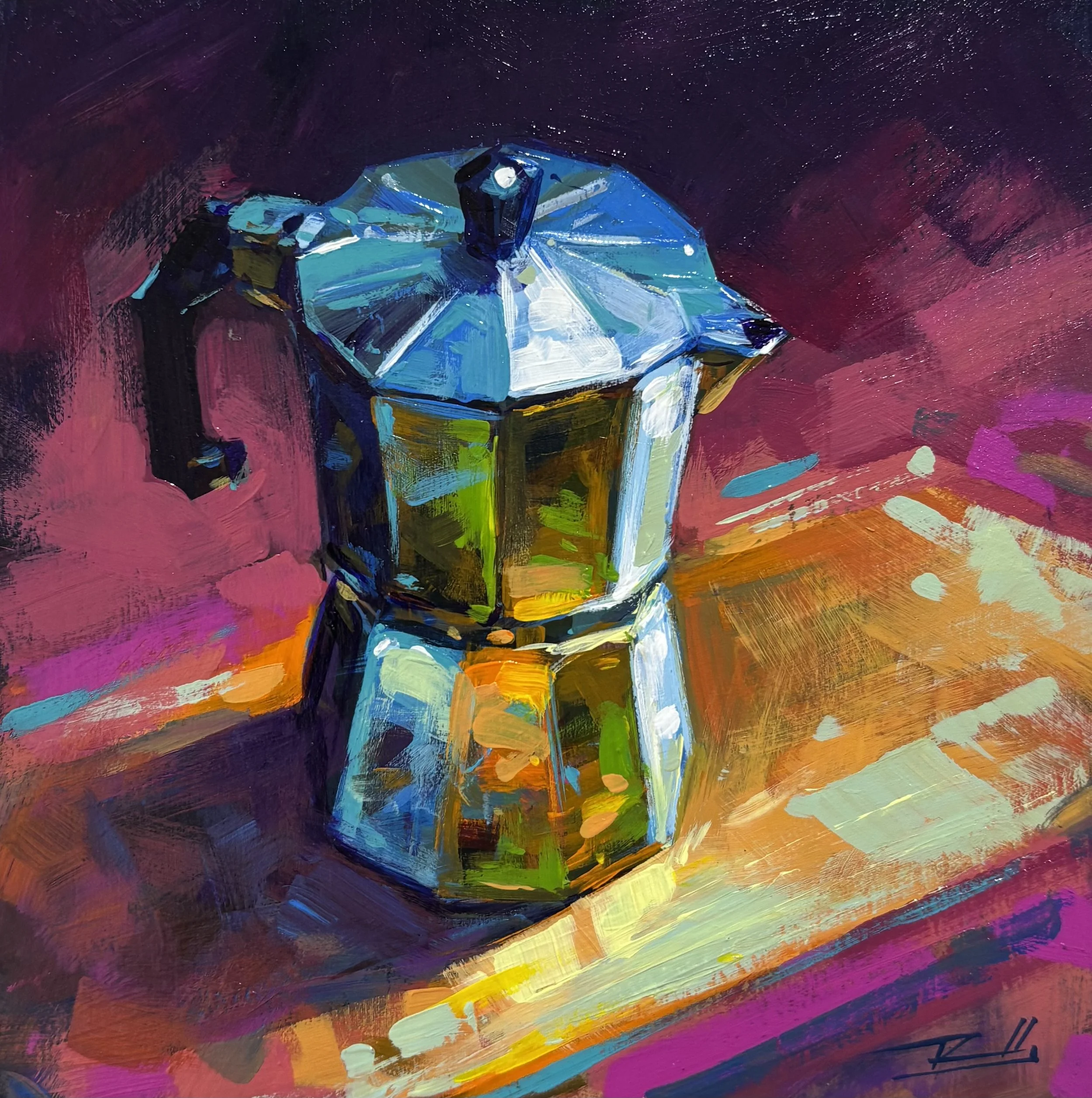 "ST 22" original acrylic, 6"x6", $200.00