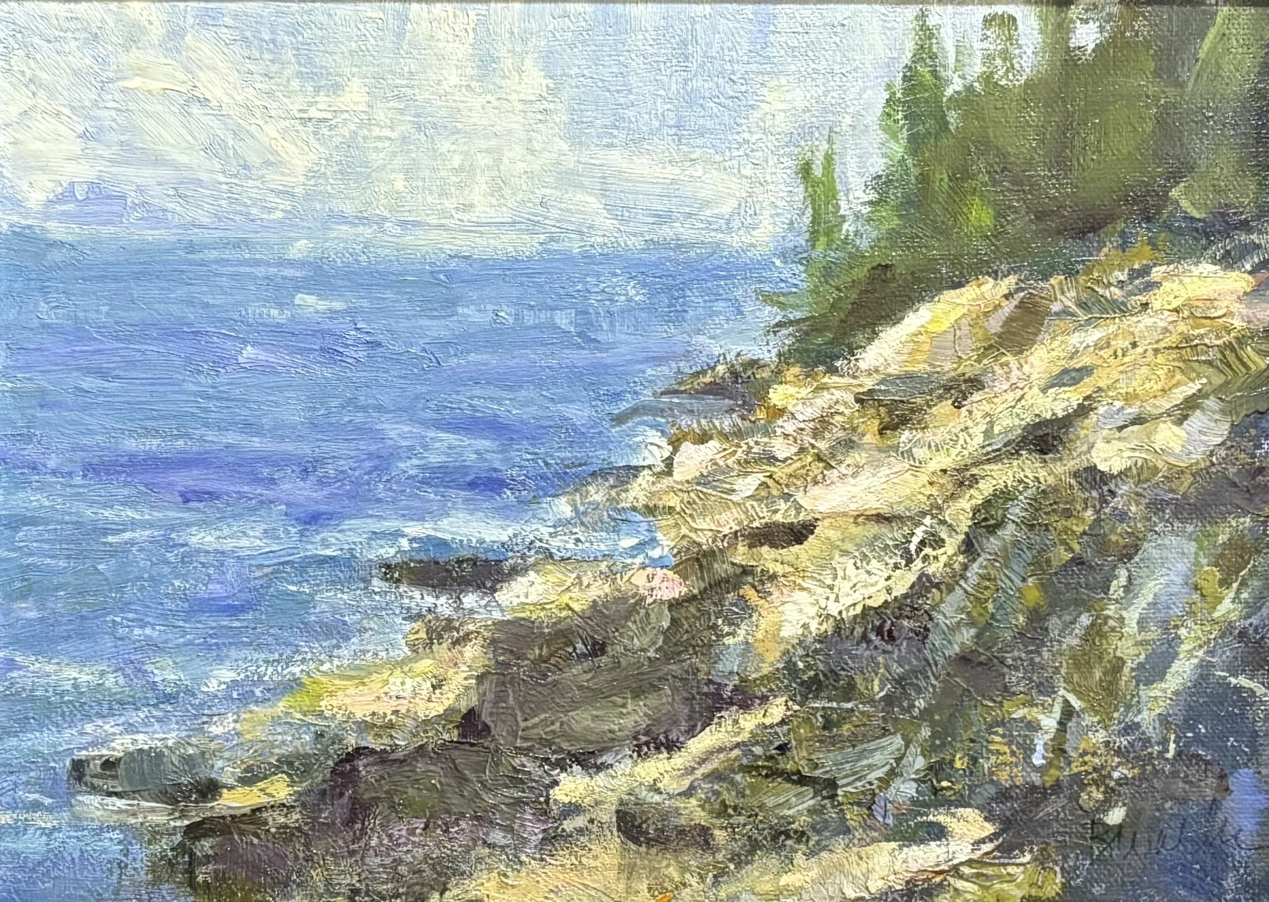 “Rocky Coast” original oil 6”x8” $700.00