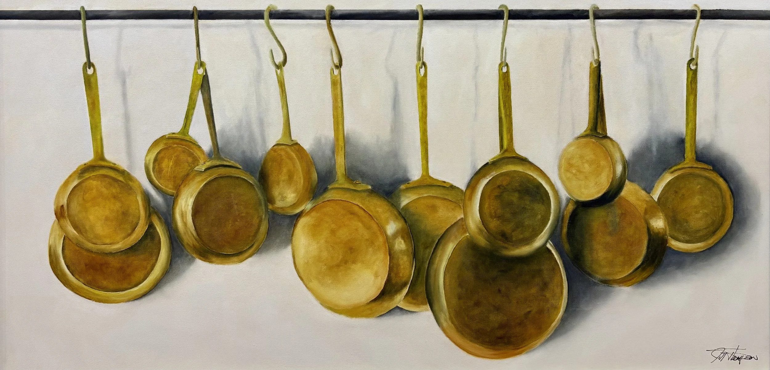 "Copper Collection" original oil, 24"x48" $1400.00-SOLD