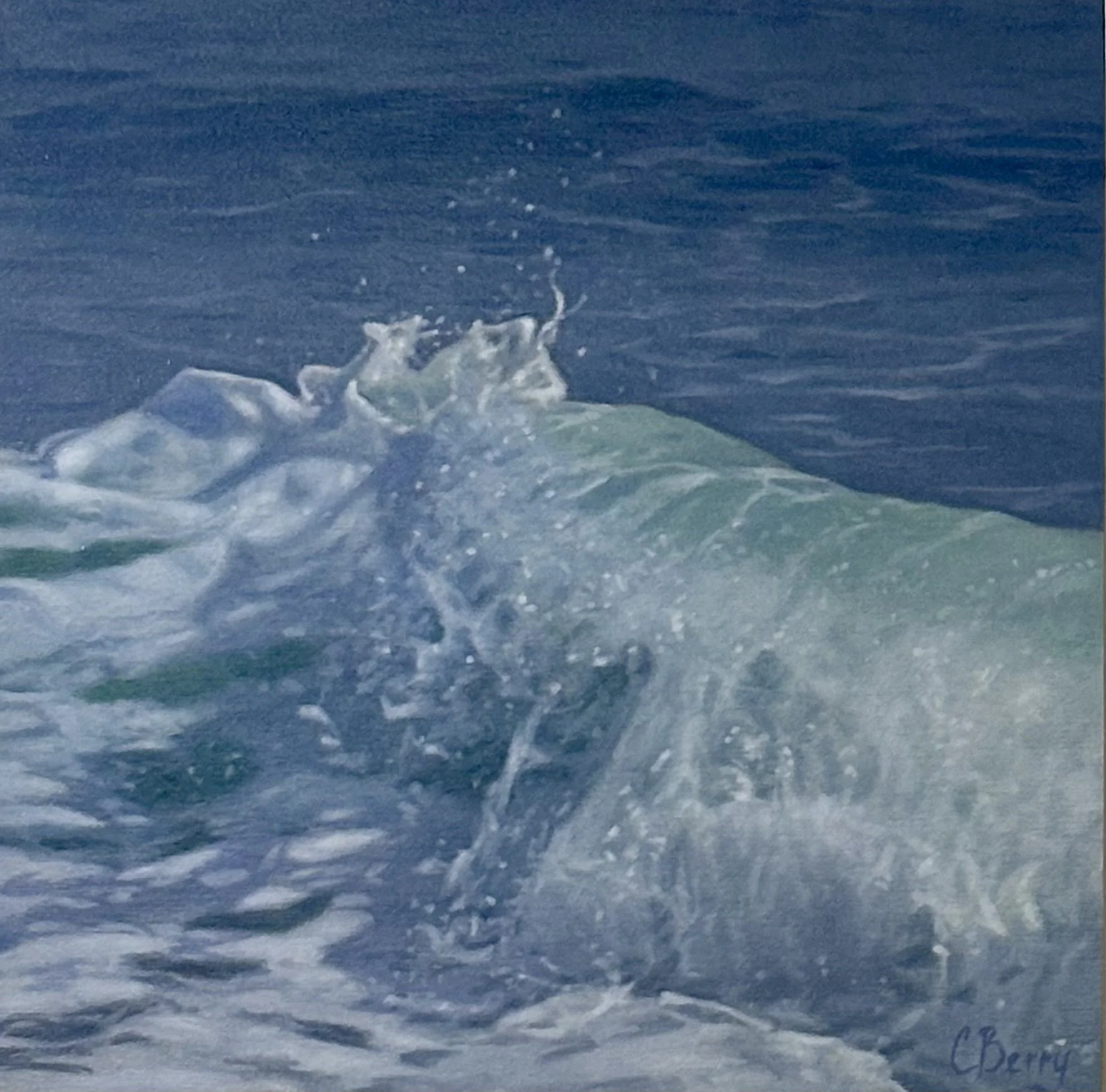 "Sparkly" original oil, 8"x8", $750.00