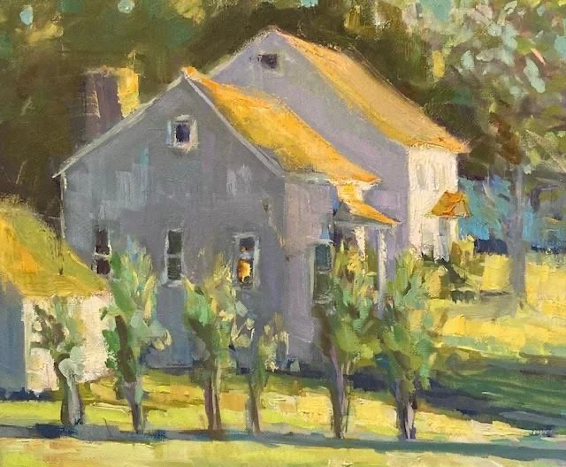 "Late Light on Marlboro Road" original oil, 11"x14", $1300.00