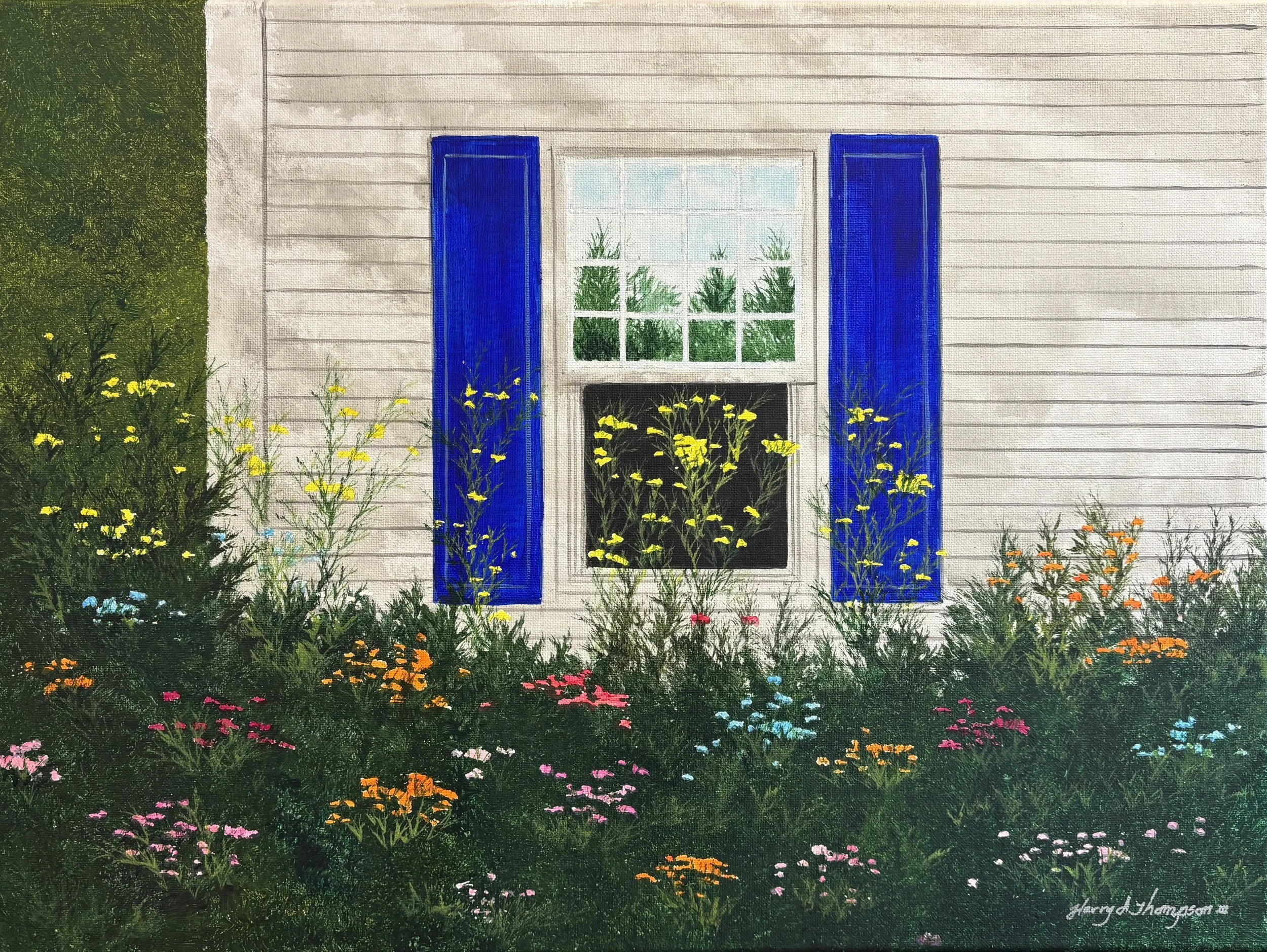 "Fanciful Florals" original acrylic, 18"x24", $650.00