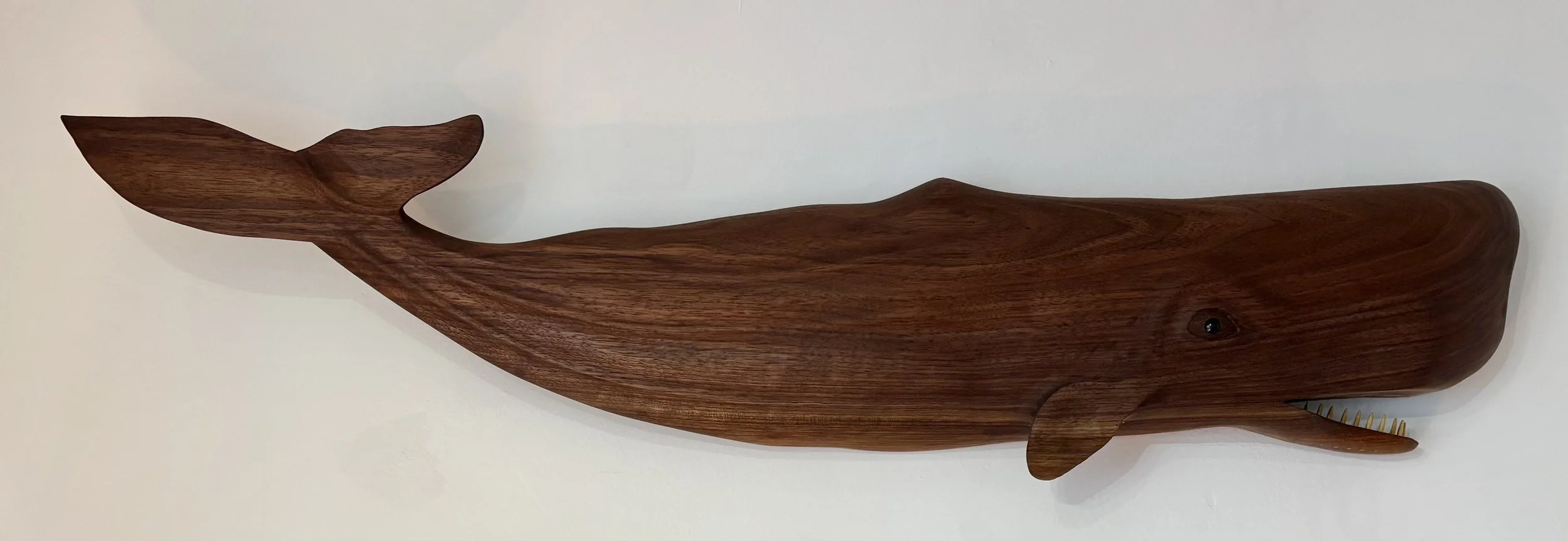 "Starbuck" original wood carving, 37"(L)x11"(H), $850.00