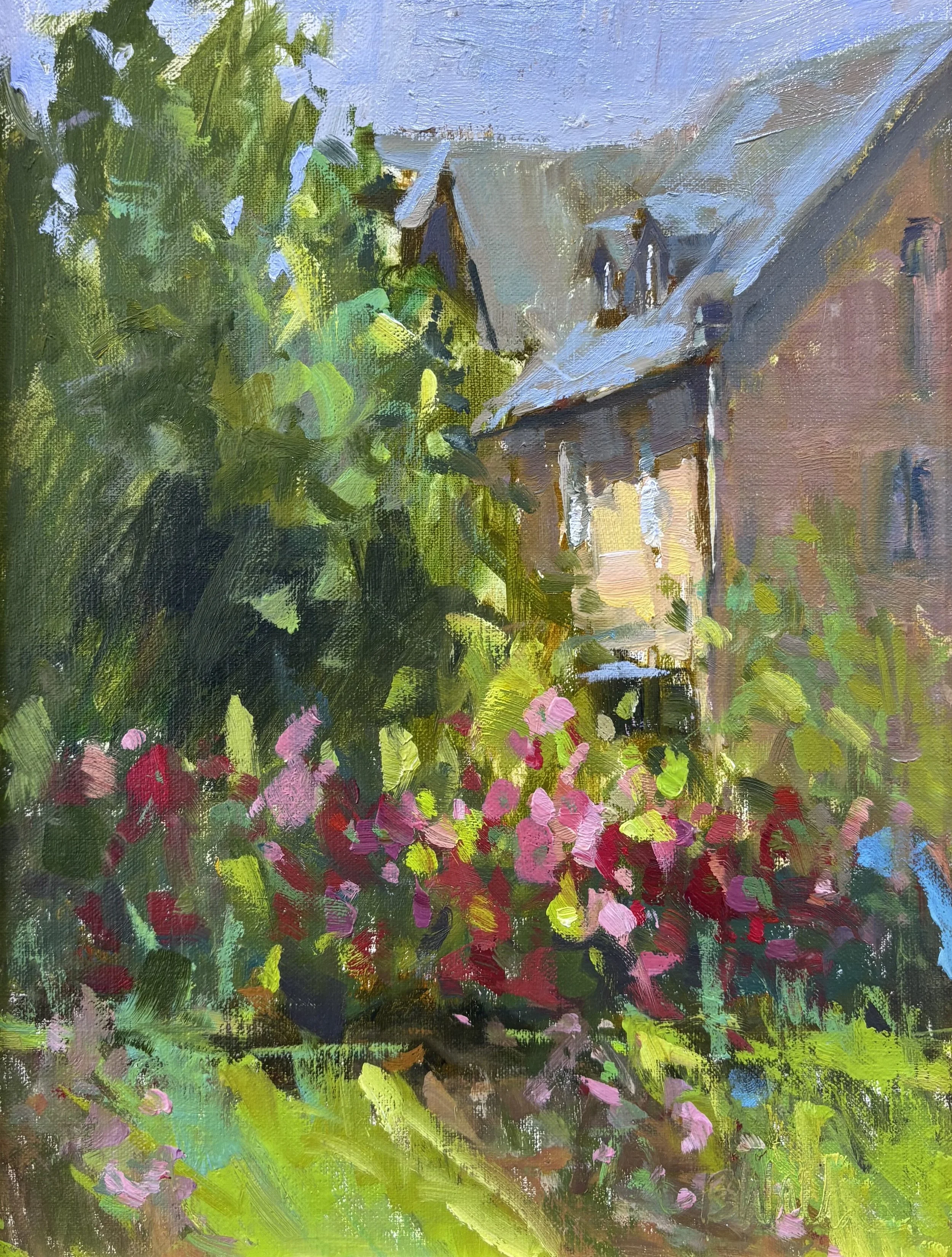 "Garden Day" original oil, 9"x12", $1000.00