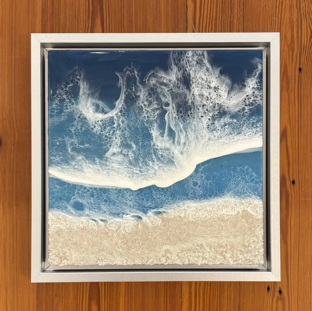 "Tidelands" original epoxy resin,  12"x12", $275.00