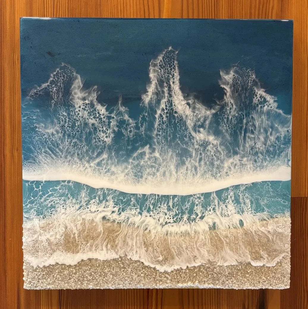 "The Depths" original epoxy resin, 18"x18", $500.00