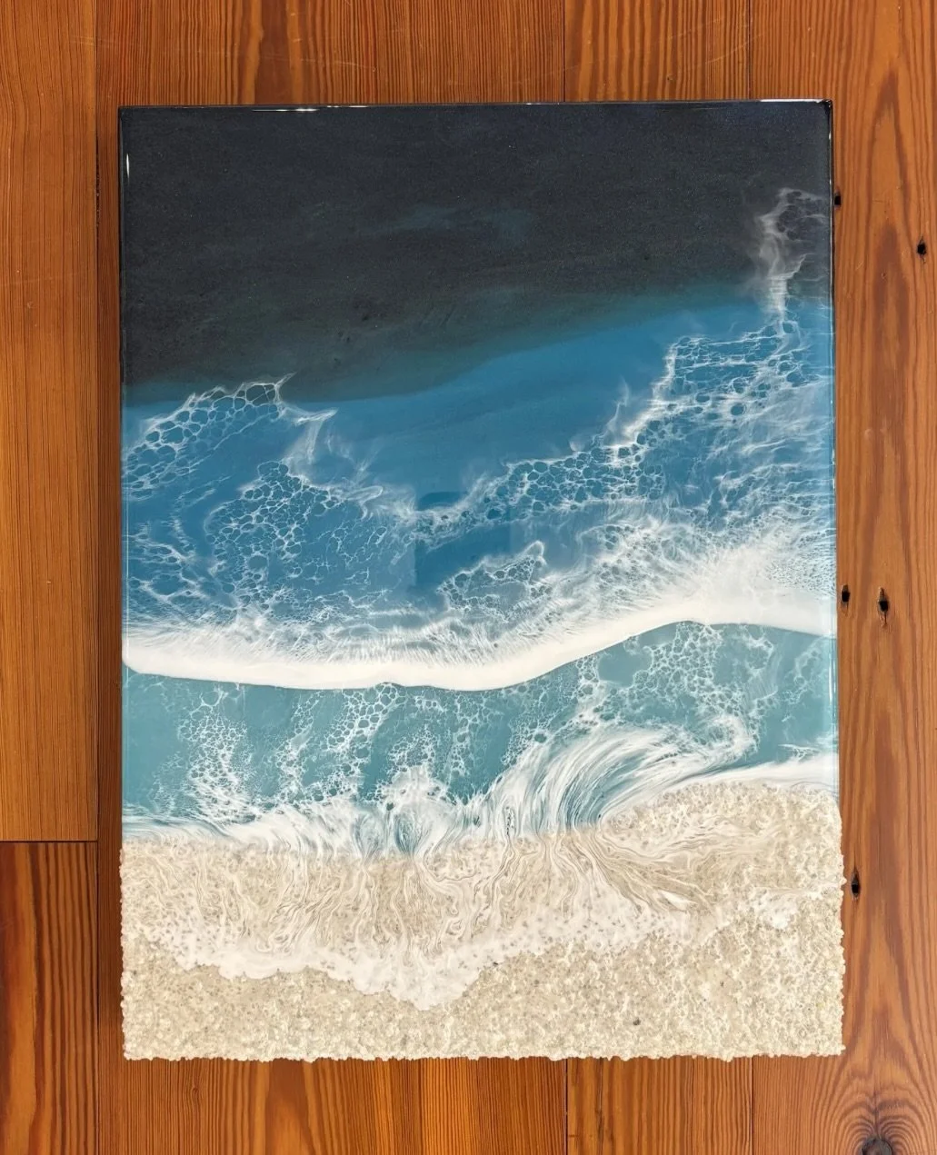 "Push and Pull" original epoxy resin, 12"x16", $350.00