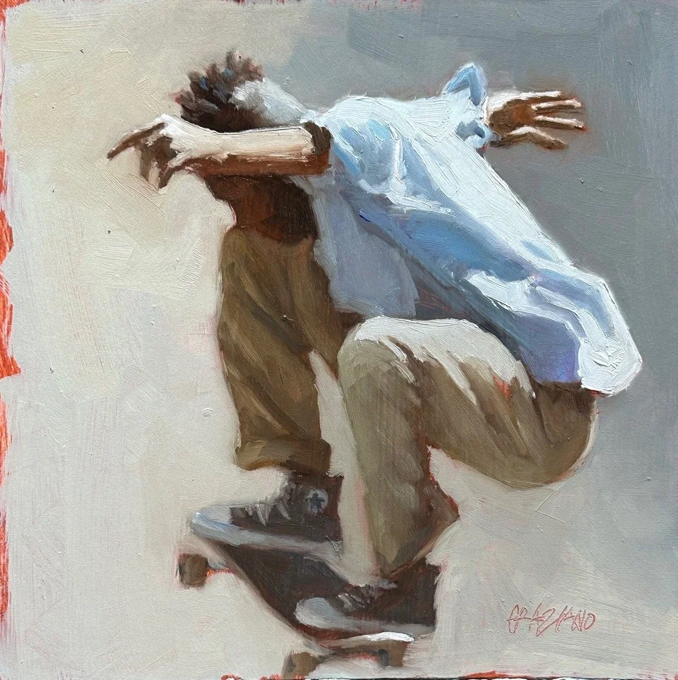 “Street Skater” original oil, 8"x8", $1000