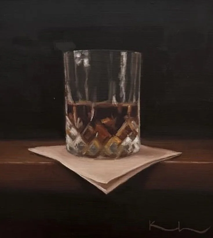 "Neat" original oil, 8"x8", $425.00
