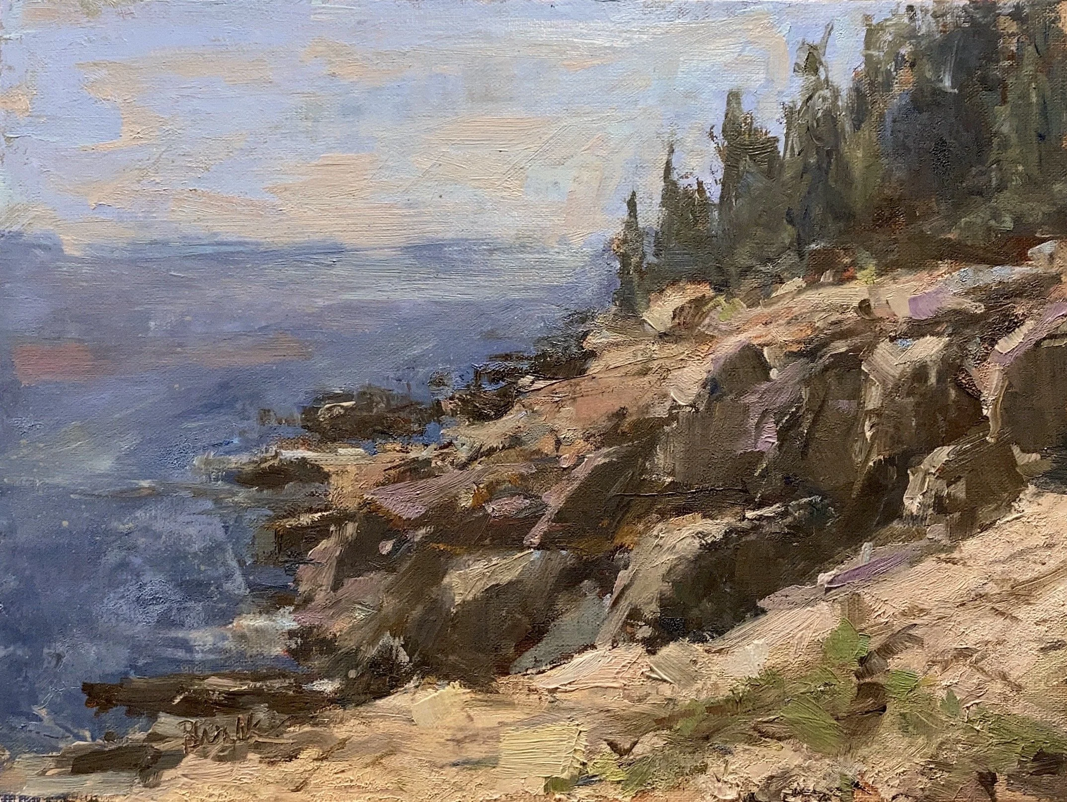 "Maine Coast" original oil painting, 9"x12", $1000.00